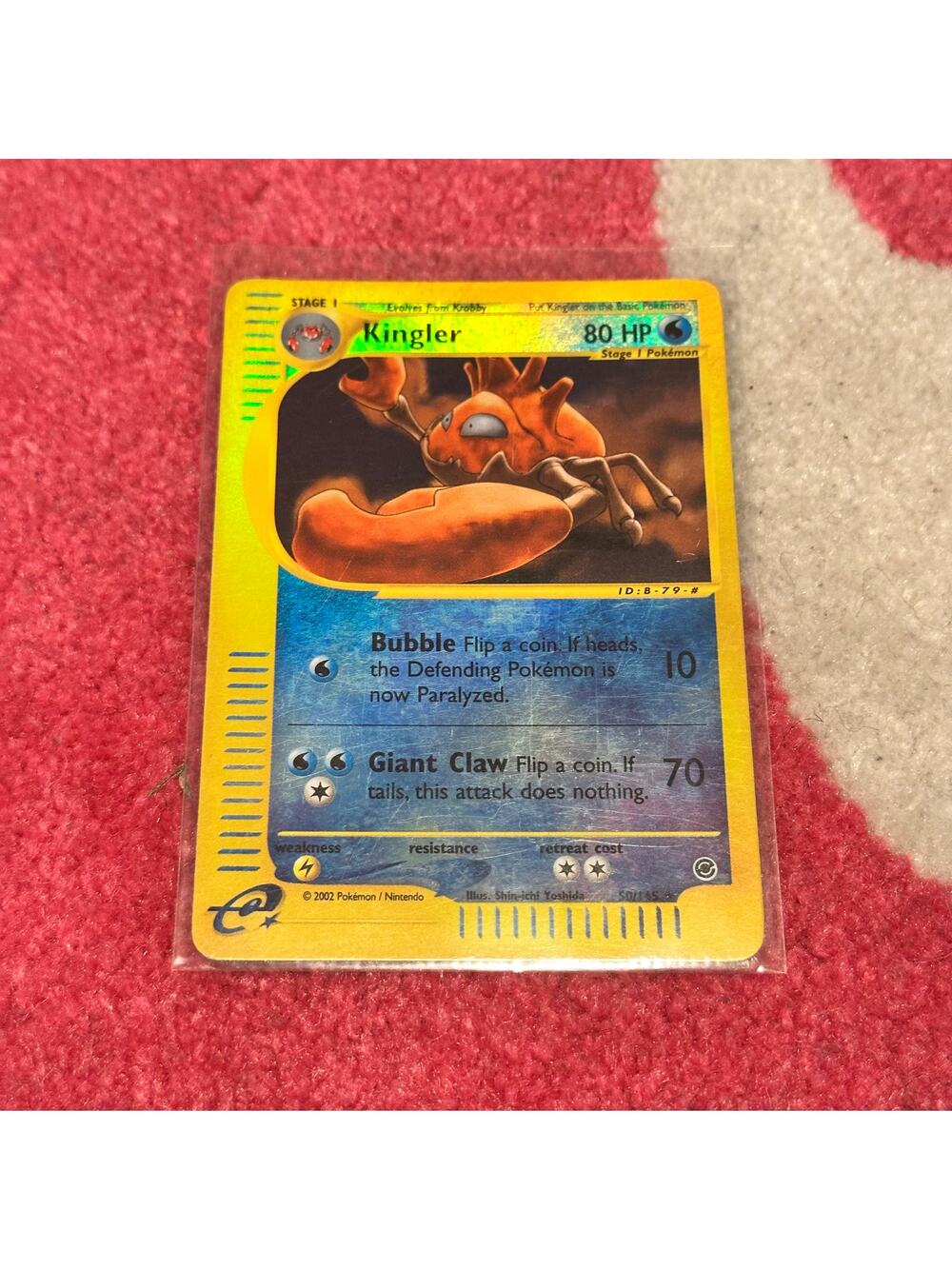 Kingler [Reverse Holo] #50 – Pokémon Expedition – As Pictured